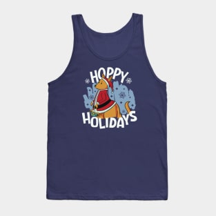 Hoppy Holidays // Funny Christmas Kangaroo Tank Top